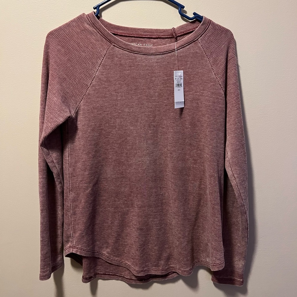 American Eagle Waffle Long-Sleeve Thin Tee NWT